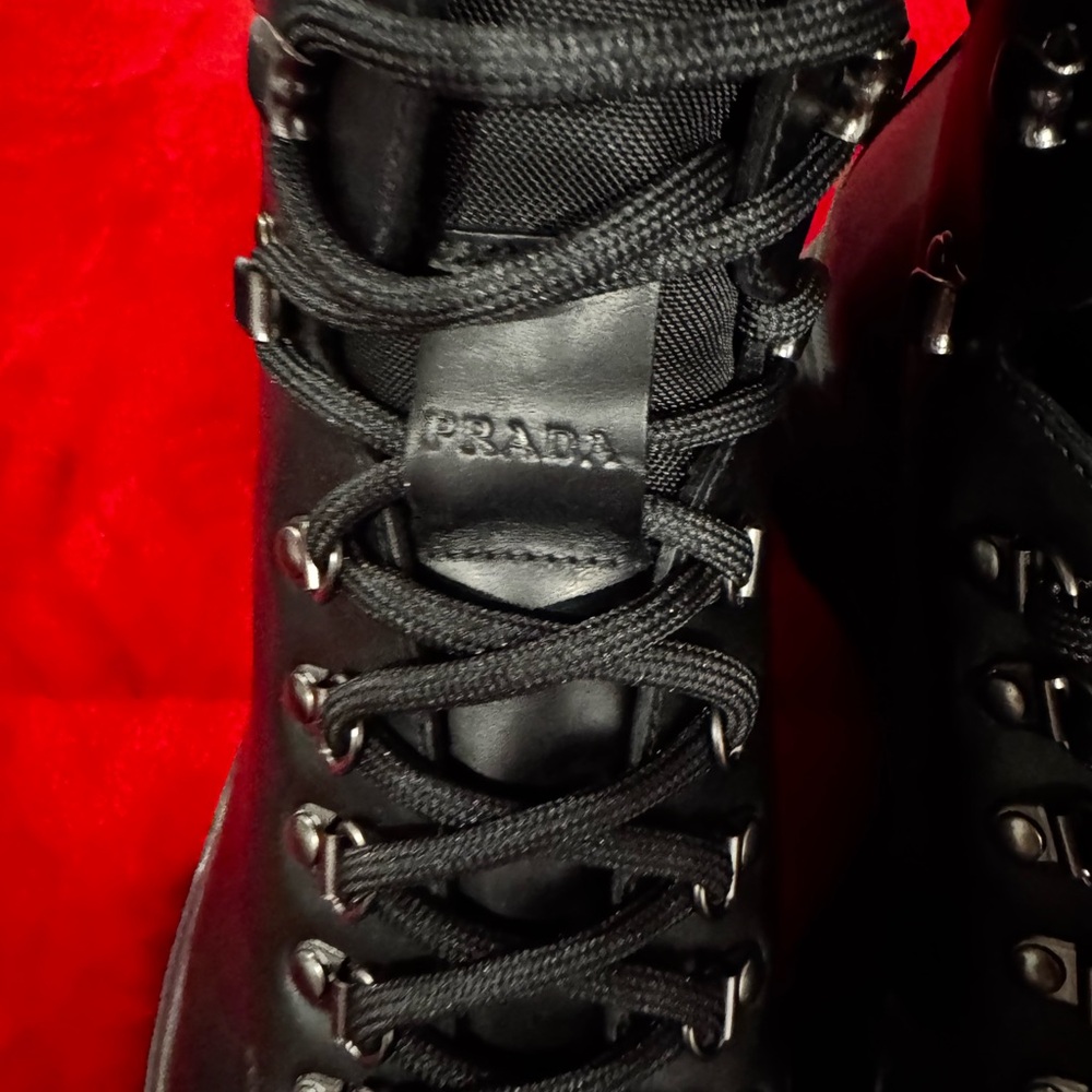 Black Tactical Boots Prada men’s - Picture 2 of 13